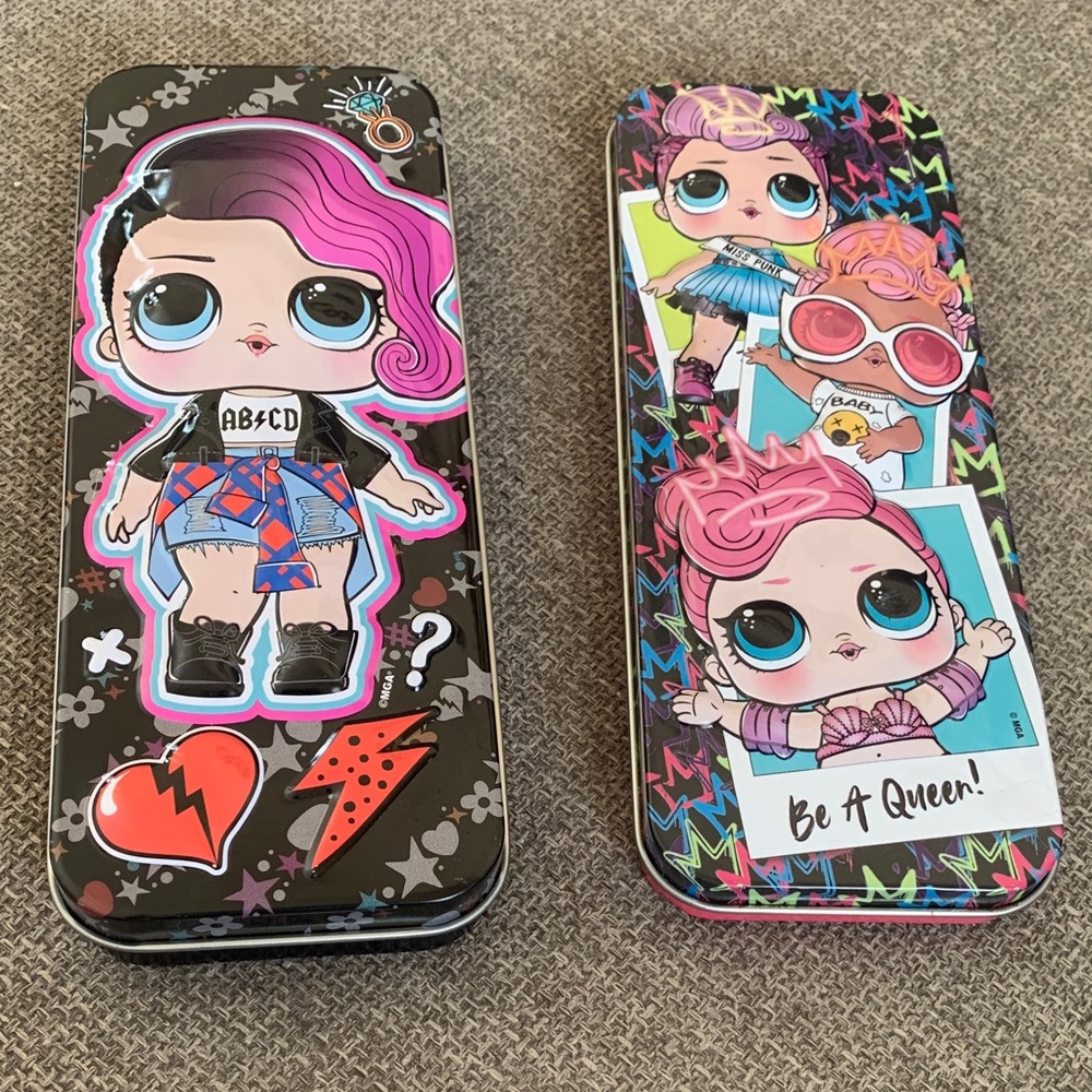 LOL Surprise Metal Tin Pencil Box School Supply Trinkets Storage Box Cases